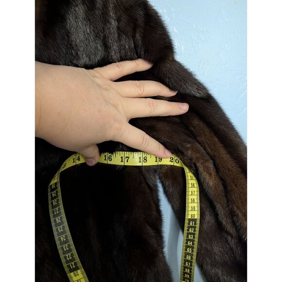 Roy H. Bjorkman Vintage Brown Mink Fur Double-Breasted Car Coat Collar pockets - Picture 11 of 16